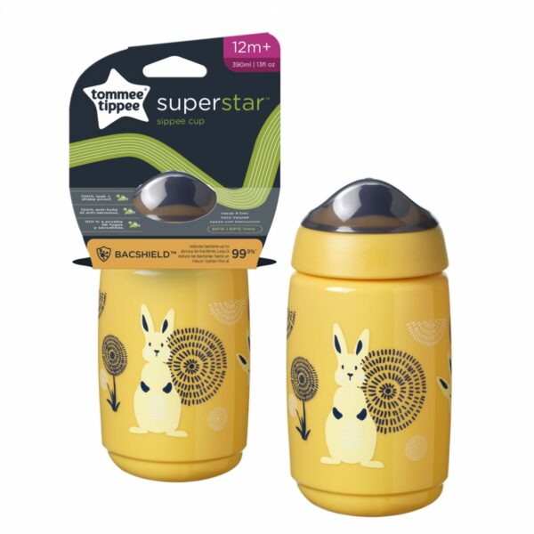 Tommee Tippee SuperStar Sippee cup 12+kuud 390ml kollane loomakestega