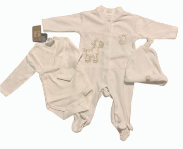 Siputuspüksid-kombe+müts+BIO hõlmikbody Baby Club  beebile 56cm valge loomaga
