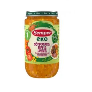 Semper maguskartul,loomaliha ja läätsepüree 3×235 g, alates 1-eluaastast (1purk-2,59eur) EKO