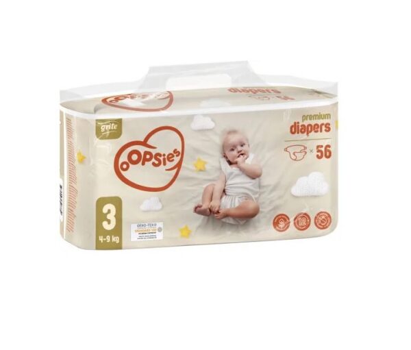 Grite teipmähkmed OOPSIES size 3, 4-9 kg 56 tk