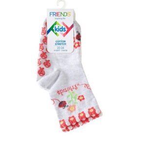 Sokid ABS piduritega 22/24 Friends Kids Valged lilledega