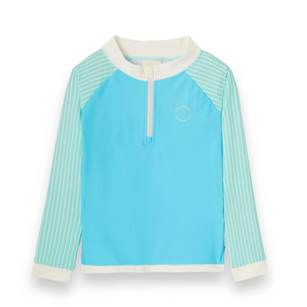 KIETLA ICONIC Ujumis T-särk UPF 50+ päikesekaitsekanga ja UV-sensoriga BLUE STRIPES