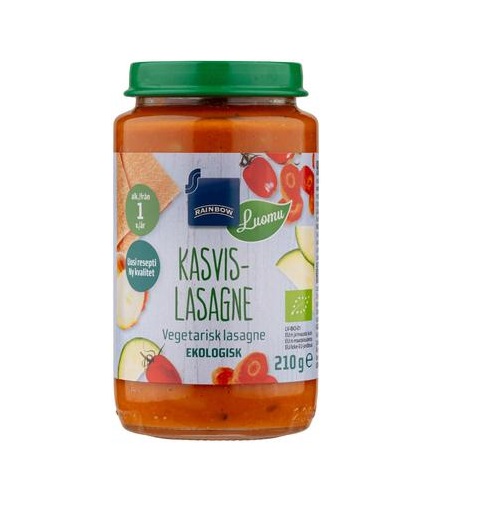 Rainbow köögivilja-mahelasanje 3x220g 12-elukuust (1purk-1,30eur)