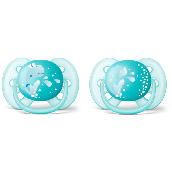 Avent Ultra Soft rõngaslutid DECO 6-18kuud,poisile 2tk SCF226/22  steriliseerimiskarbiga