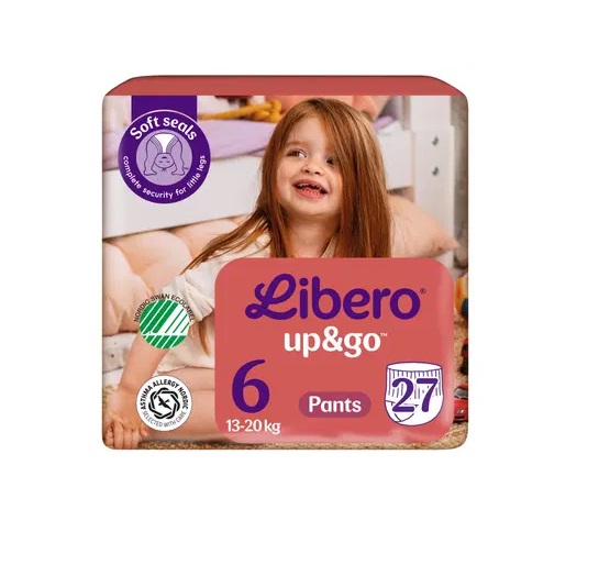 Libero UP&GO püksmähkmed  13-20kg N6 27tk