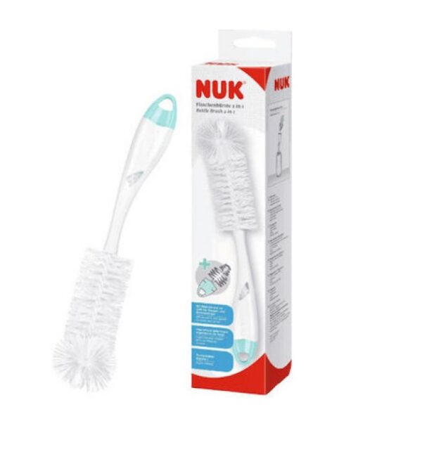 NUK PUDELIHARI+PEIDETUD LUTIHARI  valge/mereroheline