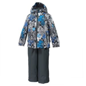 Huppa Komplekt YOKO 41190004 valge linna mustriga/hall-72248  40+40g 98cm