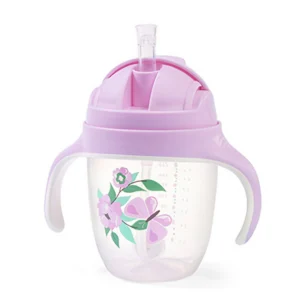 Sippy cup with weighted straw Pink kõrretass BabyOno 6+kuud 240ml
