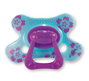 Silikoon dental 6+ Roheline/lillaga lilled rõngaslutt (Difrax)