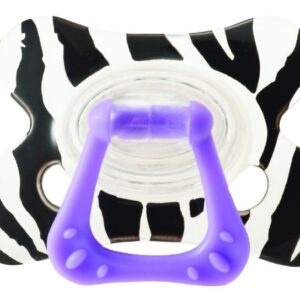Silikoon dental 12+ lilla/sebra rõngaslutt  (Difrax)
