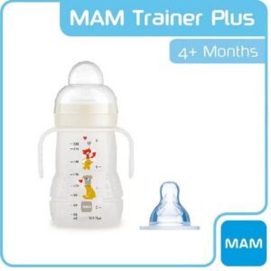 MAM Trainer joogipudel 220ml valge Loomadega 4+kuud