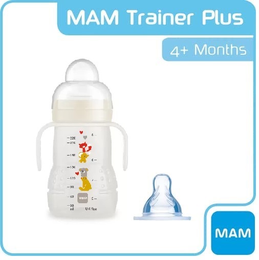 MAM Trainer joogipudel 220ml valge Loomadega 4+kuud