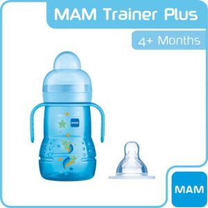 MAM Trainer joogipudel 220ml sinine tähekestega 4+kuud