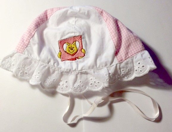 Kübar roosa/valgega Winnie Pooh tüdrukule Marini Silvano Vali suurus!!! (44-50cm peale)