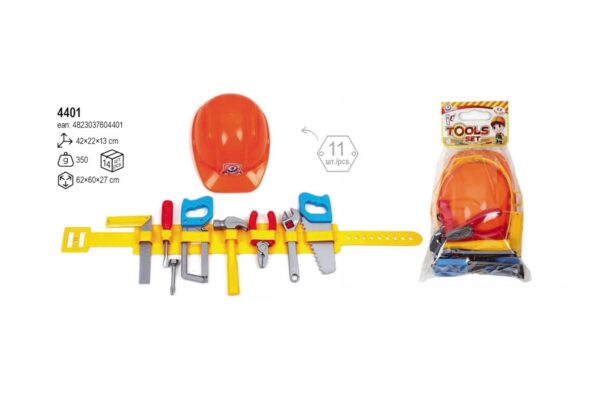 Technok Toys Väikese ehitaja tööriistakomplekt 11-osaline