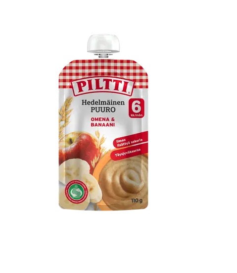 Piltti õuna-banaani puder  3x110g, alates 6-elukuust (1tuub-1,20eur)