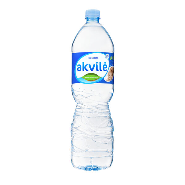Akvile karboniseerimata looduslik mineraalvesi märgistusega “sobib beebile” 6X1,5l (1pudel 0,99eur+PANT 0,10EUR)