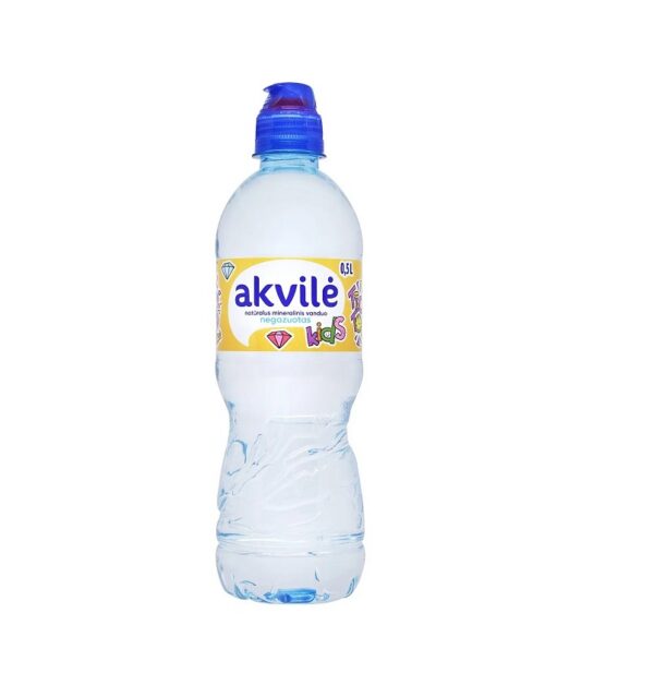 Akvile karboniseerimata mineraalvesi Kids (spordiotsikuga) 1×0,5L (1pudel 0,70eur+PANT 0,10EUR)