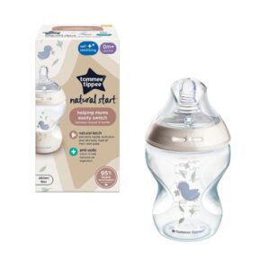 Tommee Tippee Natural Start lutipudel isesteriliseerimise funktsiooniga 260ml 0+kuust linnukesega