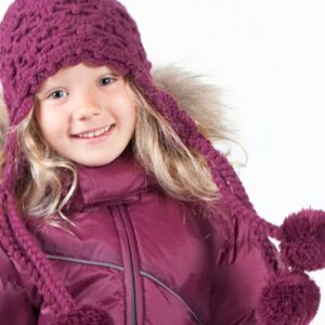 Tüdrukute kootud müts PAULA (8338AW12) L 034 ploomililla Huppa