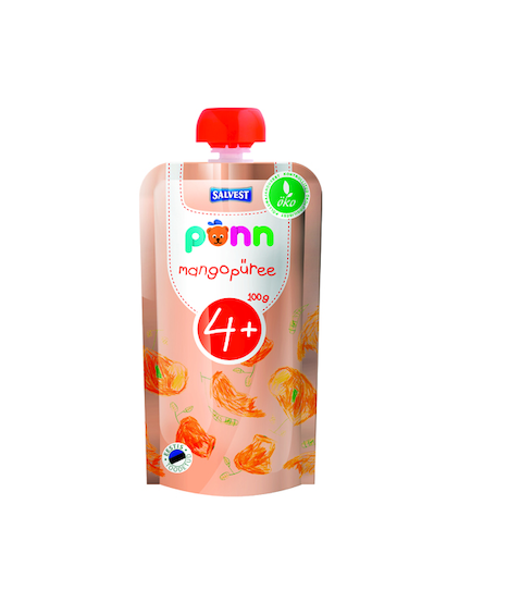 Salvest Põnn Ökoloogiline mangopüree  3×100 g 4+ (1tuub-1,49eur)