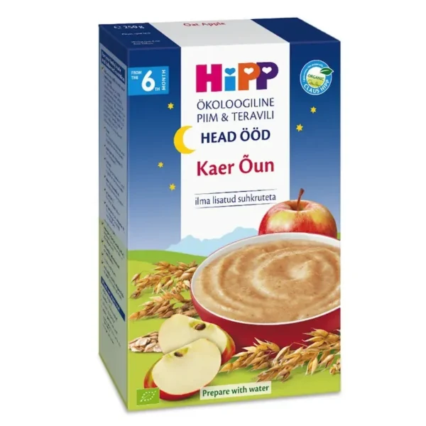 HiPP Head ööd! Kaera-õuna piimapudrupulber ÖKO  (6+ kuud) 250 g
