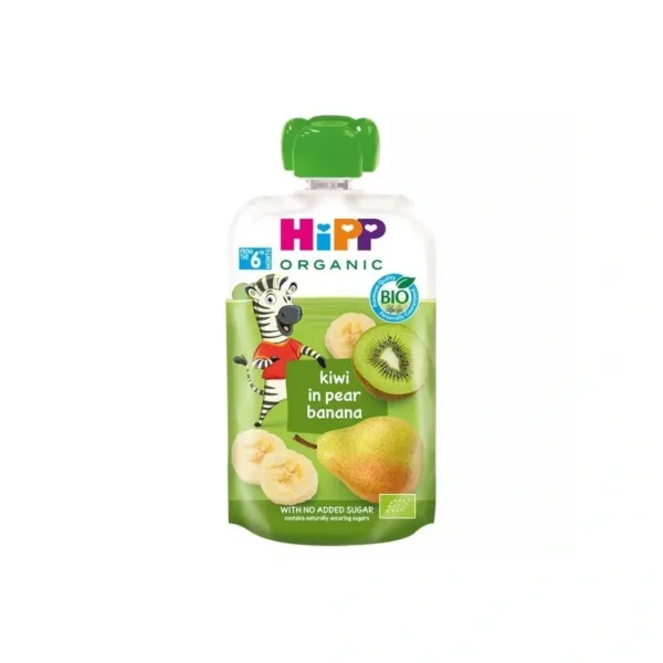 HIPP pirnipüree banaani ja kiiviga 6.kuust 3x100g (1tuub-2,00eur)