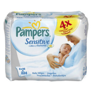 Pampers Baby Wipes Sensitive 4x56tk=224tk niisked salvrätikud