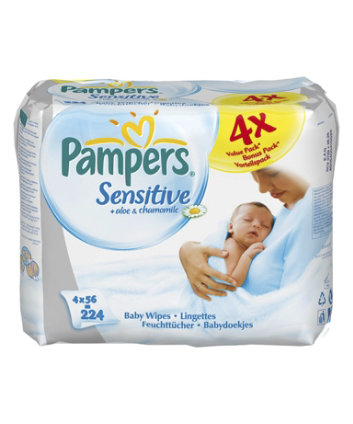 Pampers Baby Wipes Sensitive 4x56tk=224tk niisked salvrätikud