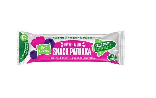 Green Planet Astronauts Luomu mustsõstra kaerasnäkid 25g 25g 12+kuud