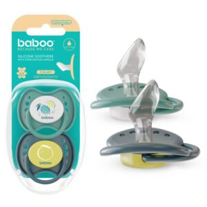 Baboo Calmy silikoonist ortodontiline lutt, Lagoon Fiesta 6+ kuud, 2 tk