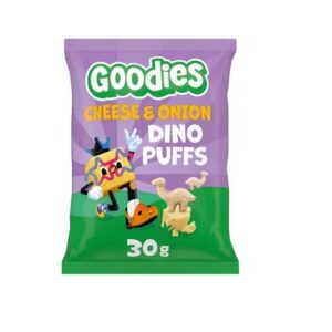 Goodies Dino Puffs snäkid juustu ja sibulaga 30g 3+aastasele