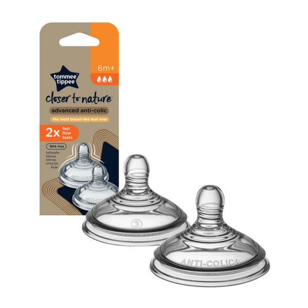 Tommee Tippee® pudelilutt closer to nature advanced anti-colic, kiire voolavusega  6+kuud