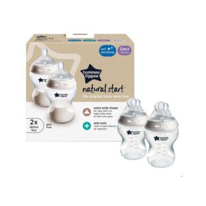 Tommee Tippee Natural Start lutipudel isesteriliseerimise funktsiooniga 2x260ml 0+kuust linnukesega