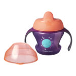 TOMMEE TIPPEE läbipaistev tass First Trainer Cup 150ml 4m+, 44710197 roosa planeet