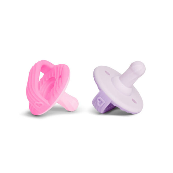 Munchkin silikoonist närimisrõngas-lutt 2tk Pink/Purple 3+kuud