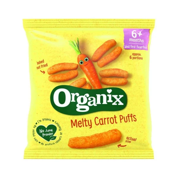 Organix orgaanilised krõbedad porgandipulgad 4x20g 7.kuust (1pakk-1,75eur)