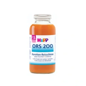 HIPP ORS 200 Porgandi- ja riisipõhine lahus 200ml peale 4+kuud+taara (1pudel 2,28+0,10eur)