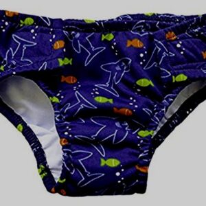Ujumispüksid-mähe M 74/80cm sinine kaladega ,külgedelt krõpsudega avatav Fashy Little Stars 1570/54