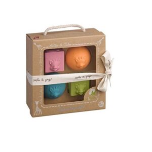 Vulli Balles&Cubes- Sophie la Girafe – komplekt 2 palli + 2 kuubikut