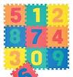 Puzzlematt põrandale numbrid 10tk-pakendis (1puzzle number-32x32cm)