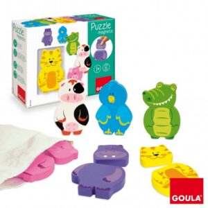 Goula puidust puzzle magnetitega loomad 1+aastasele