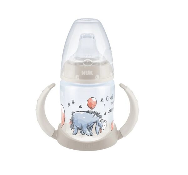 ÕPPIMISPUDEL/Learner bottle NUK 150ML SANGADEGA ,temperatuurikontrolliga Disney Winnie  the Pooh hall 6-18kuud