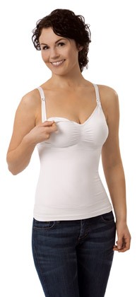 Carriwell avatav imetamise top Valge