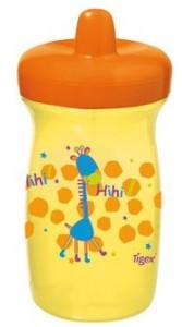 Happy Cup tilkumatu joogitops 200ml 12+kuud Tigex kollane kaelkirjak