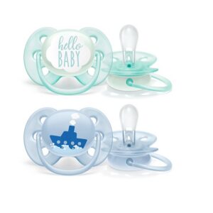 AVENT Philips Ultra soft 0-6 kuud  2tk sinised hello baby/laev