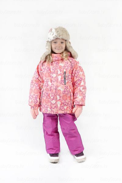Laste jope HAZEL (1184BW12) 110cm roosa mustriga/fuksia-413 Huppa