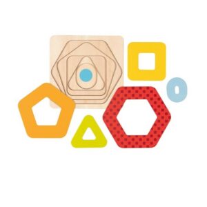 Goki puidust kihiline puzzle Geomeetrilised kujundid