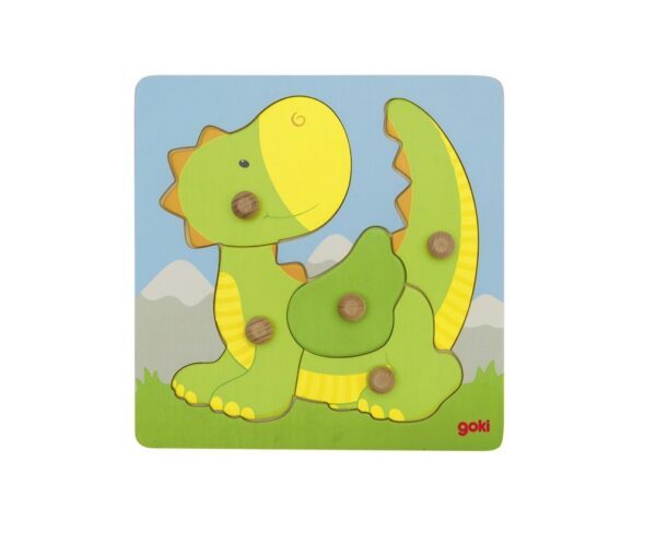 Goki puidust puzzle nuppudega Draakon