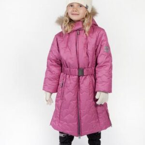 Tüdrukute mantel MIABEL (1212AW12) (104-122cm) Huppa tumeroosa/helehall-023